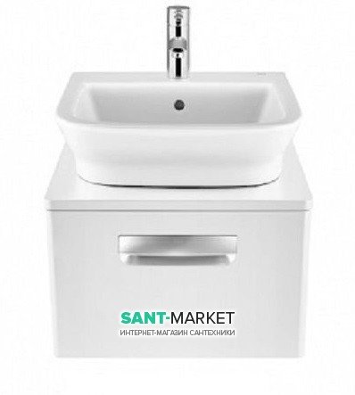 Тумба под раковину подвесная Roca Gap 45х41.4 см с одним ящиком МДФ белый глянец A856968806