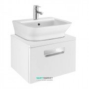 Тумба под раковину подвесная Roca Gap 50х41.4 см с одним ящиком МДФ белый глянец A856967806