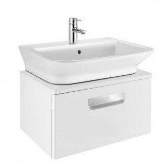 Тумба под раковину подвесная Roca Gap 60х41.4 см с одним ящиком МДФ белый глянец A856965806