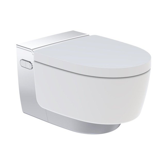 Унитаз-биде подвесной Geberit AquaClean Mera Comfort панель хром 146.210.21.1