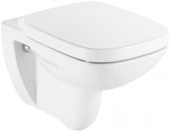 Унітаз підвісний Roca Debba Rimless кераміка білий і кришка з функцією Soft Close дюропласт білий A34H99L000
