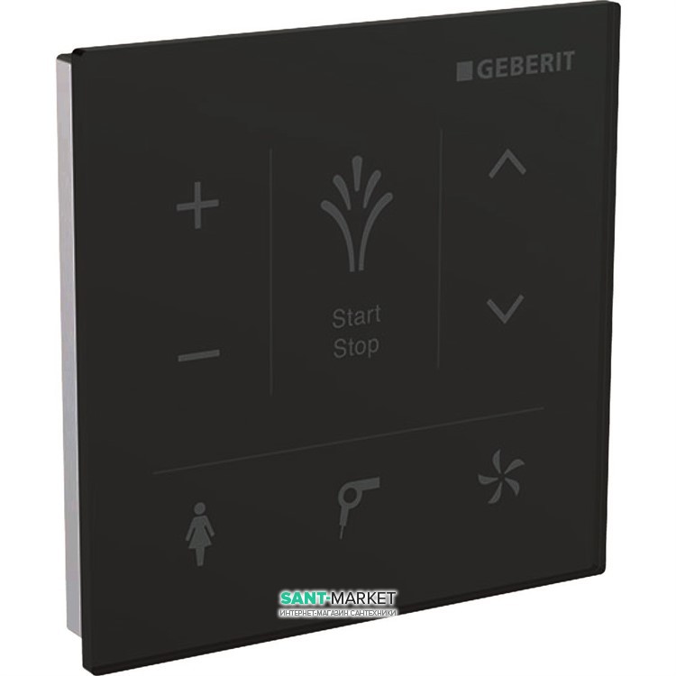 Настенная контрольная панель управления для унитаза-биде Geberit AquaClean стекло чёрный 147.038.SJ.1