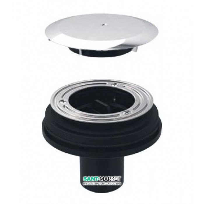 Слив для душевого поддона Geberit d90 без сифона с пробкой сливного отверстия глянцевый хром 150.592.21.1