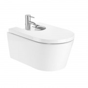 Біде підвісне Roca Inspira Round 56х37 см 1 отвір під змішувач кераміка колір білий A357525000