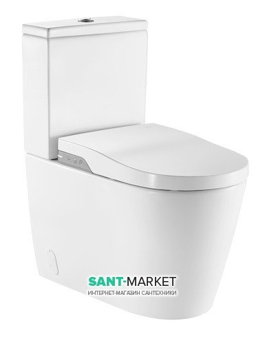 Унітаз-біде приставних підлоговий з бачком Roca Inspira In-wash подвійний випуск з підключенням до мережі кераміка білий A803061001