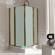 Душевой уголок Kerasan Retro DX/SX 100х100 см профиль бронза матовое стекло 9148S3