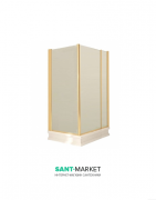 Душевой уголок левосторонний Kerasan Retro SX 100х100 см профиль золото прозрачное стекло 9150T1