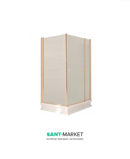 Душевой уголок левосторонний Kerasan Retro SX 100х100 см профиль бронза прозрачное стекло 9150T3