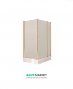 Душевой уголок левосторонний Kerasan Retro SX 100х100 см профиль бронза прозрачное стекло 9150T3