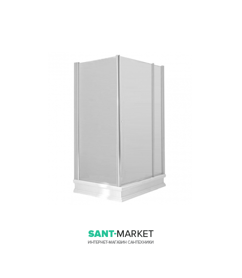 Душовий куточок лівобічний Kerasan Retro SX 100х100 см профіль хром прозоре скло 9150T0