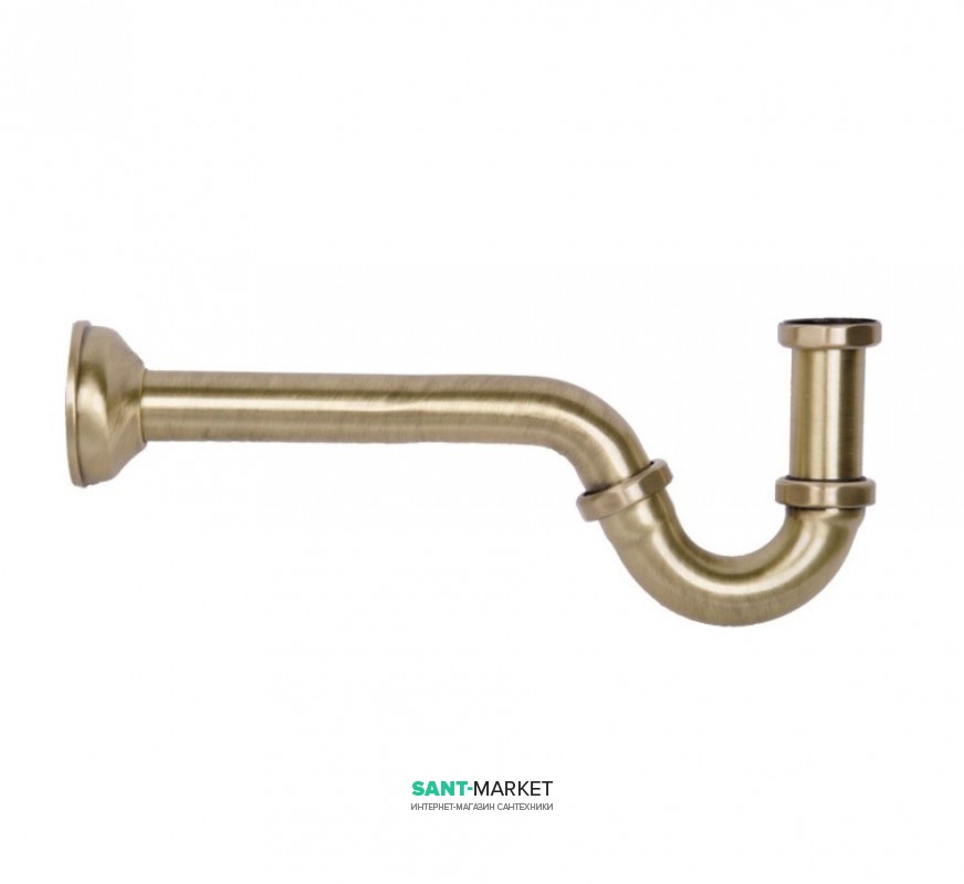 Сифон для біде Kerasan Retro 310 мм бронза 913393