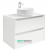 Тумба під раковину-чашу підвісна Roca Inspira 80х49.8 см з двома ящиками МДФ білий глянець A851080806