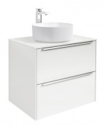 Тумба під раковину-чашу підвісна Roca Inspira 60х49.8 см з двома ящиками МДФ білий глянець A851079806