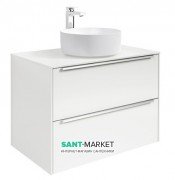 Тумба под раковину-чашу подвесная Roca Inspira 80х49.8 см с двумя ящиками МДФ белый глянец A851080806