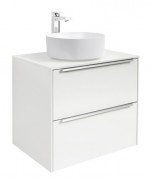 Тумба под раковину-чашу подвесная Roca Inspira 60х49.8 см с двумя ящиками МДФ белый глянец A851079806