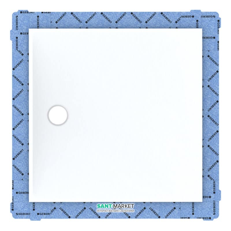 Душовий піддон Geberit Setaplano квадратний 80х80 см Varicor® білий 154.260.11.1