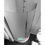 Душевой уголок Kerasan Retro DX/SX 80х80 см четверть круга профиль хром матовое стекло 9158S0