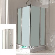 Душевой уголок Kerasan Retro DX/SX 80х80 см профиль хром прозрачное стекло 9159T0