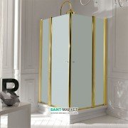 Душовий куточок Kerasan Retro DX / SX 80х80 см профіль золото матове скло 9159S1