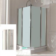 Душевой уголок Kerasan Retro DX/SX 80х80 см профиль хром прозрачное стекло 9159T0