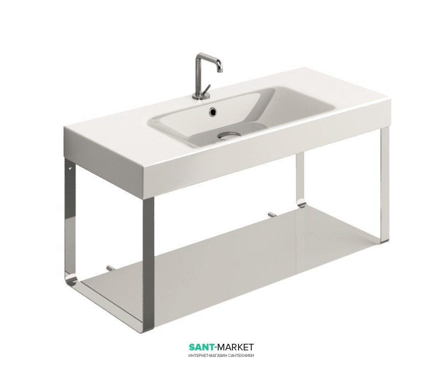 Консоль під раковину Kerasan Cento підвісна 100х45 см нікель 9153K2