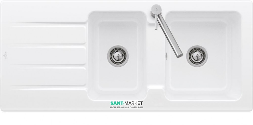 Мойка для кухни прямоугольная Villeroy & Boch Architectura 80 белая 338001R1