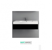 Тумба під раковину підвісна Kerasan Cento 100х45 см лакований чорний матовий 915431