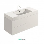 Тумба под раковину подвесная Kerasan Cento 100х45 см лакированный белый глянцевый 915501