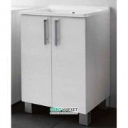 Тумба с раковиной Kerasan Comunita Aquadom 60х50 см белый структурный 9166K1