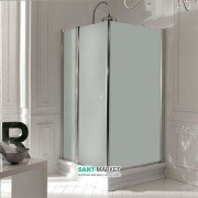 Душевой уголок Kerasan Retro DX 80х96 см дверь со стороны 80 см профиль хром прозрачное стекло 9144T0