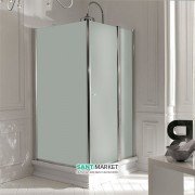 Душевой уголок Kerasan Retro SX 80х96 см дверь со стороны 80 см профиль хром матовое стекло 9143S0