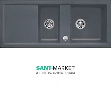 Мийка для кухні прямокутна Villeroy & Boch Subway 80 графіт 672601i4