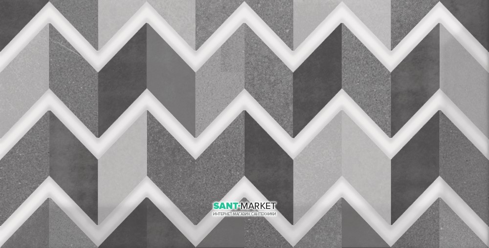 Плитка Equipe Metro Patchwork B&w (1 М2/кор) 21396 7,5х15