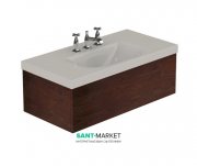 Тумба под раковину подвесная Kerasan Bentley 100х50 см тёмный ясень 917547