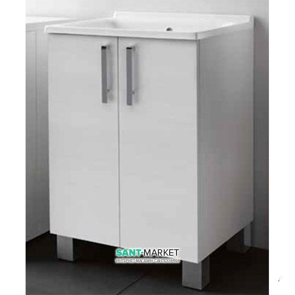 Тумба с раковиной Kerasan Comunita Aquadom 60х60 см белый структурный 9165K1