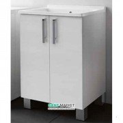 Тумба с раковиной Kerasan Comunita Aquadom 60х60 см белый структурный 9165K1