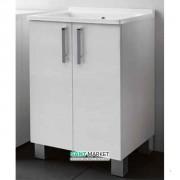 Тумба з раковиною Kerasan Comunita Aquadom 60х60 см білий структурний 9165K1