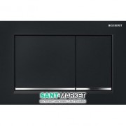 Панель змиву для унітазу Geberit Omega30 подвійний змив пластик чорний / хром глянсовий 115.080.KM.1