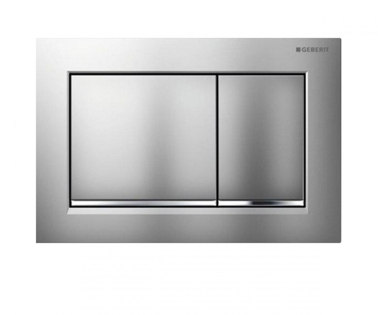 Панель змиву для унітазу Geberit Omega30 подвійний змив пластик хром матовий / хром глянсовий 115.080.KN.1