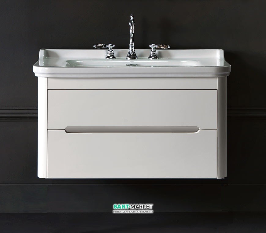 Тумба під раковину підвісна Kerasan Waldorf 100 см білий матовий 919230
