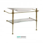Консоль под раковину Kerasan Waldorf 100 см со стеклянной полкой бронза 9196K3