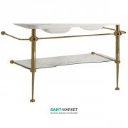 Консоль под раковину Kerasan Waldorf 150 см со стеклянной полкой бронза 9195K3