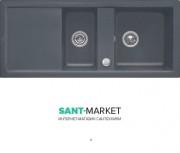 Мийка для кухні прямокутна Villeroy & Boch Subway 80 графіт 672602i4