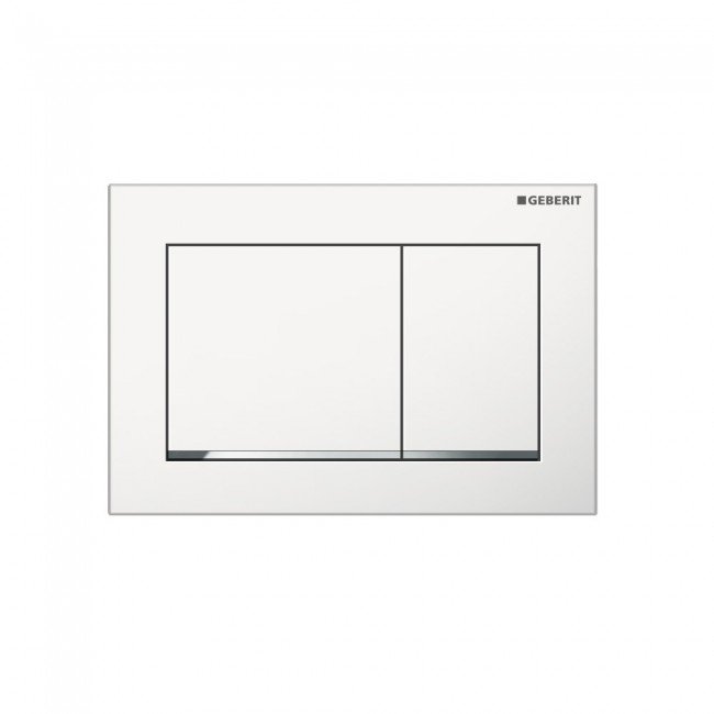 Панель смыва для унитаза Geberit Omega30 двойной смыв пластик белый/хром глянцевый 115.080.KJ.1