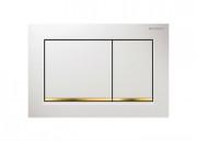 Панель змиву для унітазу Geberit Omega30 подвійний змив пластик білий / позолота 115.080.KK.1