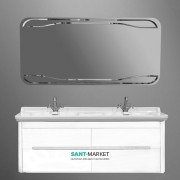 Тумба под раковину подвесная Kerasan Waldorf 150 см белый матовый 919130