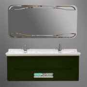 Тумба под раковину подвесная Kerasan Waldorf 150 см зелёный 919152