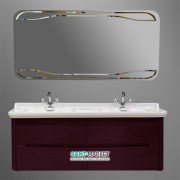 Тумба под раковину подвесная Kerasan Waldorf 150 см бордо 919153