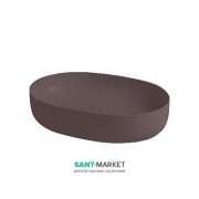 Раковина для ванной накладная Kerasan Nolita 60x40 санфарфор бургундский матовый 534375