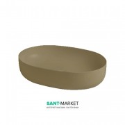 Раковина для ванної накладна Kerasan Nolita 60x40 санфарфор коричневий горіх 534381